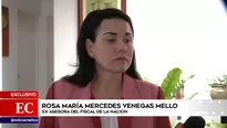 Rosa María Venegas ingresó a una oficina lacrada por la Fiscalía. Foto: captura de TV