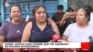 Claman por justicias tras asesinato de cliente en pollería. Foto y video: América TV