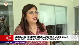 Exjefa de Migraciones acudió a Fiscalía. Foto y video: América Noticias