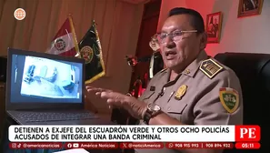 Detienen a exjefe del Escuadrón Verde y otros ocho policías acusados de integrar una banda criminal. Foto y video: Unidad de investigación