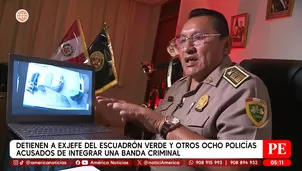 Detienen a exjefe del Escuadrón Verde y otros ocho policías acusados de integrar una banda criminal. Foto y video: Unidad de investigación