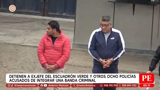 Detienen a exjefe del Escuadrón Verde y otros ocho policías acusados de integrar una banda criminal. Foto: Unidad de investigación
