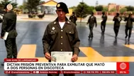 Exmilitar recibe prisión preventiva por doble crimen en SJL