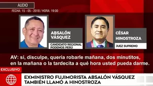 Audio entre Absalón Vásquez y juez César Hinostroza.