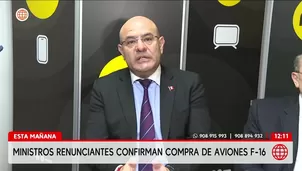 Carlos Díaz y Hugo de Zela tras renuncia por F-16. Foto y video: AN