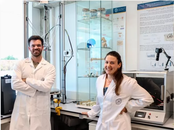 Implantes óseos impresos en 3D para regenerar el hueso. Foto: NovaCiencia