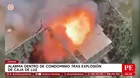 Explosión de caja de luz causa alarma en condominio de Comas