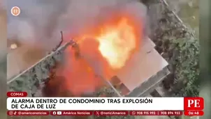Una explosión en la caja de luz principal de un condominio en Comas