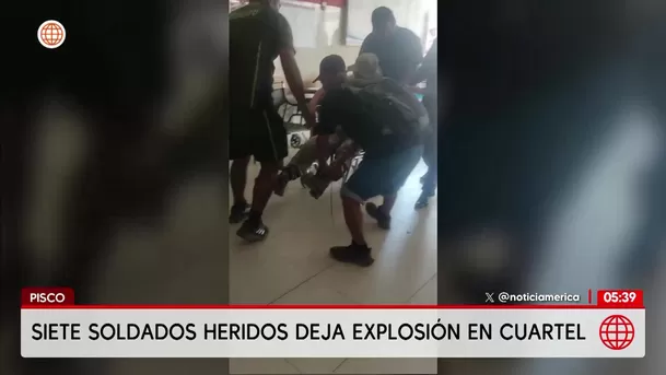 Explosión en cuartel de Pisco deja siete soldados heridos y un desaparecido. Foto: América Noticias