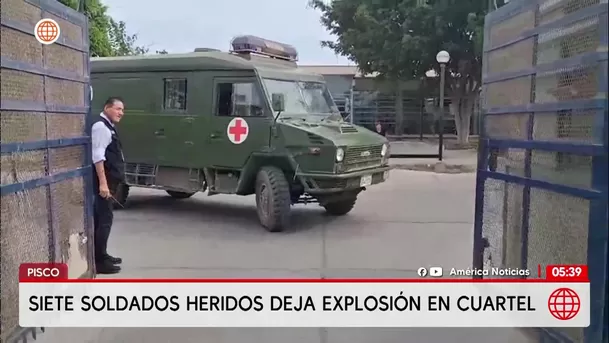Explosión en cuartel de Pisco deja siete soldados heridos y un desaparecido. Foto: América Noticias