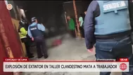 Explosión de extintor deja un muerto en el Cercado de Lima