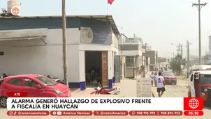 Explosivo artesanal fue dejado frente a Fiscalía de Huaycán. Foto y video: América Noticias