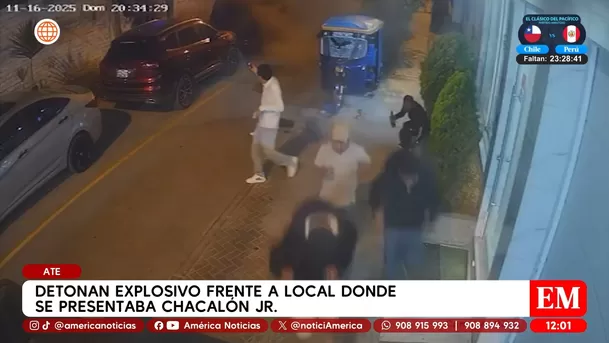 Explosivo estalló afuera de restobar en Ate durante show de Chacalón Jr./ América Noticias Explosivo estalló afuera de restobar en Ate durante show de Chacalón Jr./ América Noticias