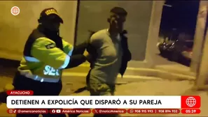 Detienen a expolicía que disparó a su pareja en Ayacucho. Foto y video: América Noticias