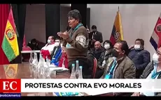 Evo Morales: Se registraron protestas en contra del ex presidente boliviano - Noticias de peru-bolivia
