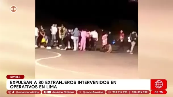 Expulsan a 80 extranjeros intervenidos en operativos en Lima. Foto: América Noticias Expulsan a 80 extranjeros intervenidos en operativos en Lima. Foto: América Noticias