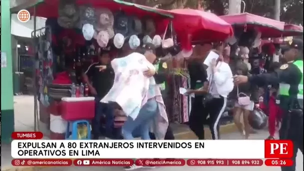 Expulsan a 80 extranjeros intervenidos en operativos en Lima. Foto: América Noticias Expulsan a 80 extranjeros intervenidos en operativos en Lima. Foto: América Noticias