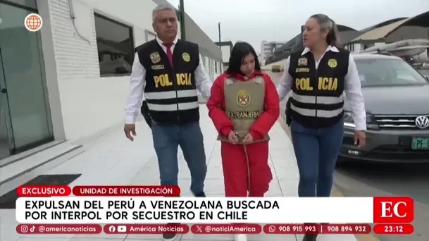 Expulsan del Perú a venezolana buscada por Interpol por secuestro en Chile. Foto: Unidad de investigación Expulsan del Perú a venezolana buscada por Interpol por secuestro en Chile. Foto: Unidad de investigación