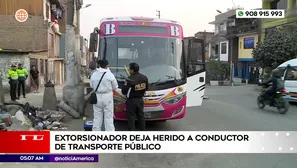 Ataque a chofer de bus de transporte público en San Juan de Lurigancho. Foto y video: América Noticias