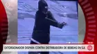 Extorsionador fue grabado cuando disparó contra distribuidora
