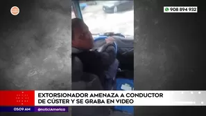 Extorsionador graba cuando amenazaba a conductor de cúster. Foto y video: América Noticias