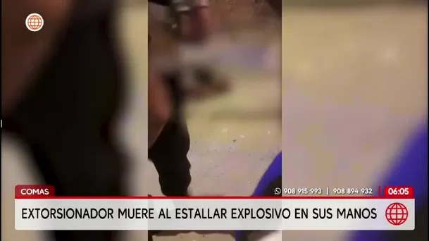 Comas: extorsionador muere al detonar explosivo/ América Noticias