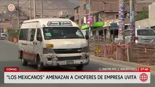 Amenazan a choferes de la empresa Uvita en Comas. Foto y video: AN