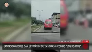 Extorsionadores amenazan a choferes en San Juan de Miraflores