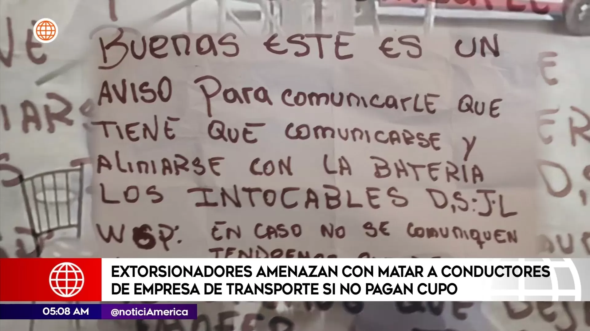 Extorsionadores amenazan a empresa de transportes en San Juan de Lurigancho. Foto: América Noticias