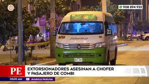 Extorsionadores asesinan a chofer y pasajero de combi en San Juan de Miraflores. Foto y video: América Noticias