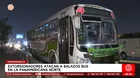 Extorsionadores atacan a balazos a bus en Independencia