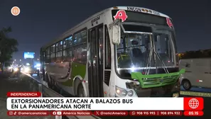 Extorsionadores atacan a balazos a bus en la Panamericana Norte. Foto y video: América Noticias