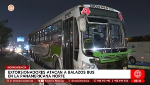 Extorsionadores atacan a balazos a bus en la Panamericana Norte. Foto y video: América Noticias