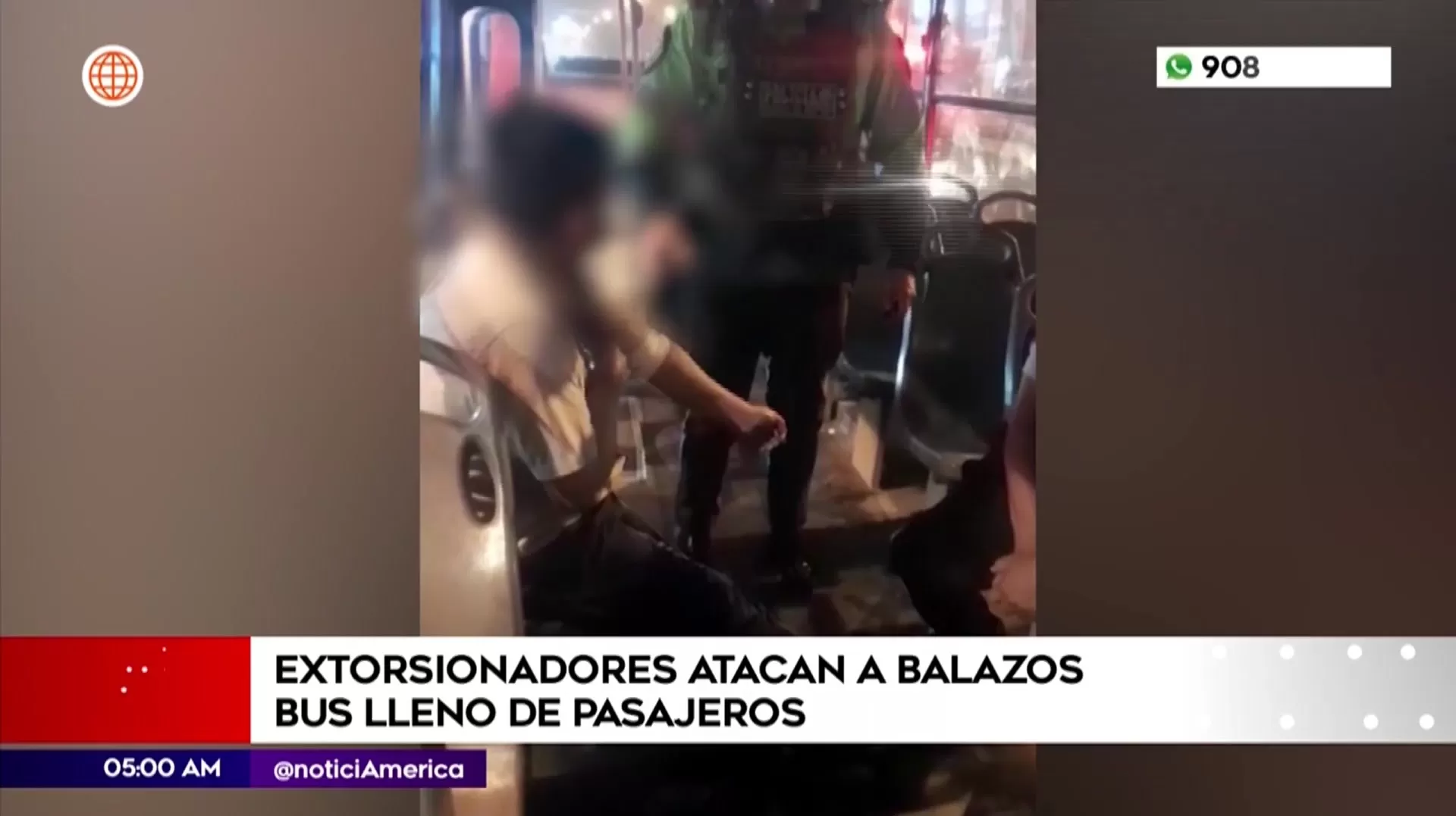 Extorsionadores atacan a balazos bus lleno de pasajeros en Los Olivos. Foto: América Noticias