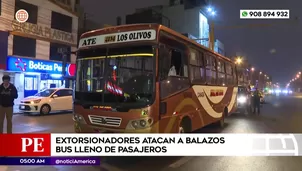 Extorsionadores atacan a balazos bus lleno de pasajeros en Los Olivos. Foto y video: América Noticias