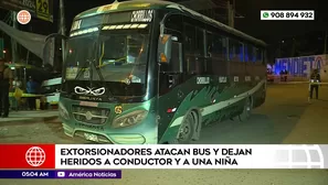 Extorsionadores atacan bus y dejan heridos a conductor y una niña en San Juan de Miraflores. Foto y video: América Noticias