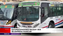 Extorsionadores balean bus de transporte público en San Juan de Lurigancho. Foto y video: América Noticias