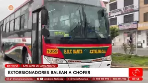Extorsionadores balean a chofer de bus en San Juan de Lurigancho. Foto y video: América Noticias
