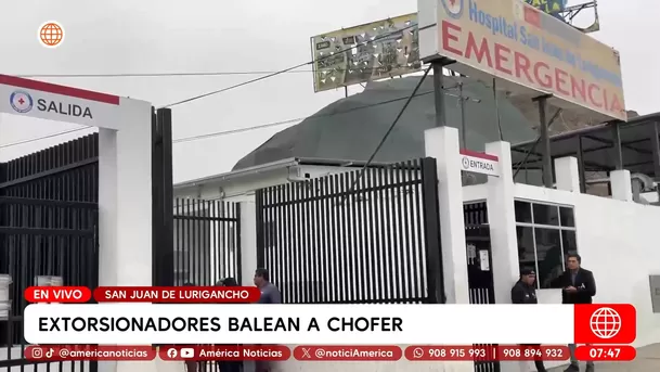 Extorsionadores balean a chofer de bus en San Juan de Lurigancho. Foto: América Noticias Extorsionadores balean a chofer de bus en San Juan de Lurigancho. Foto: América Noticias