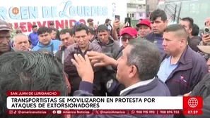 Transportistas salieron a protestar en caravana hacia el Congreso. Foto y Video: AN 