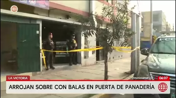 Dejan balas en panadería de La Victoria/ América Noticias Dejan balas en panadería de La Victoria/ América Noticias