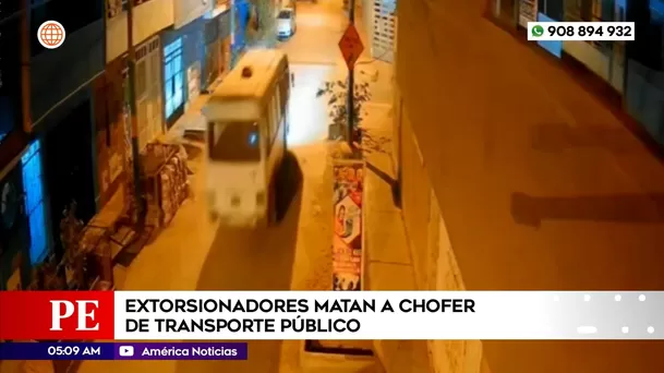 Extorsionadores matan a chofer de transporte público en San Martín de Porres. Foto: América Noticias