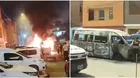 Extorsionadores queman combi en el Callao tras pedir pago de cupo