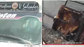 Extorsionadores queman combi de transporte público en Chorrillos/ América Noticias