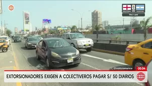 Extorsionan a colectiveros en la avenida Javier Prado. Foto y video: América Noticias