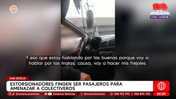 Extorsionan a colectiveros fingiendo ser pasajeros en San Borja. Foto: América Noticias