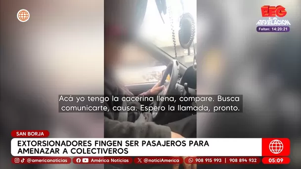 Extorsionan a colectiveros fingiendo ser pasajeros en San Borja. Foto: América Noticias