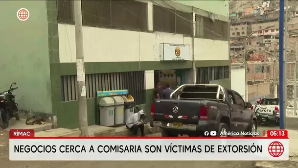 Extorsionan a negocios cerca de comisaría en el Rímac. Foto: América Noticias