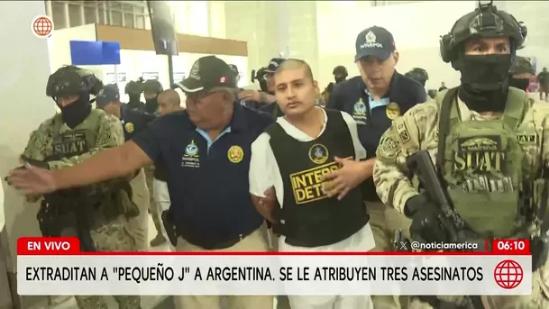 Extraditan a alias Pequeño J por triple feminicidio en Argentina. Foto: América Noticias