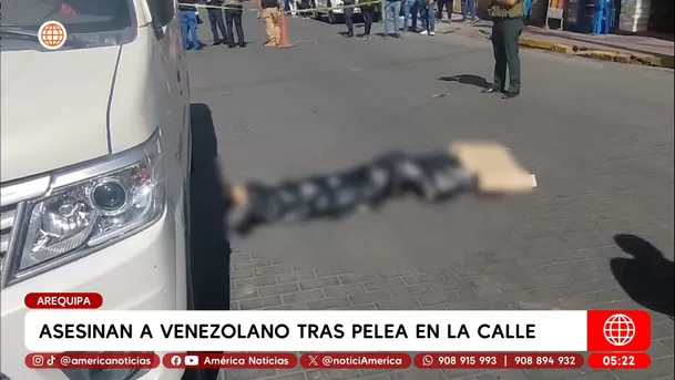 Asesinan a venezolano tras pelea en la calle en Arequipa. Foto: América Noticias